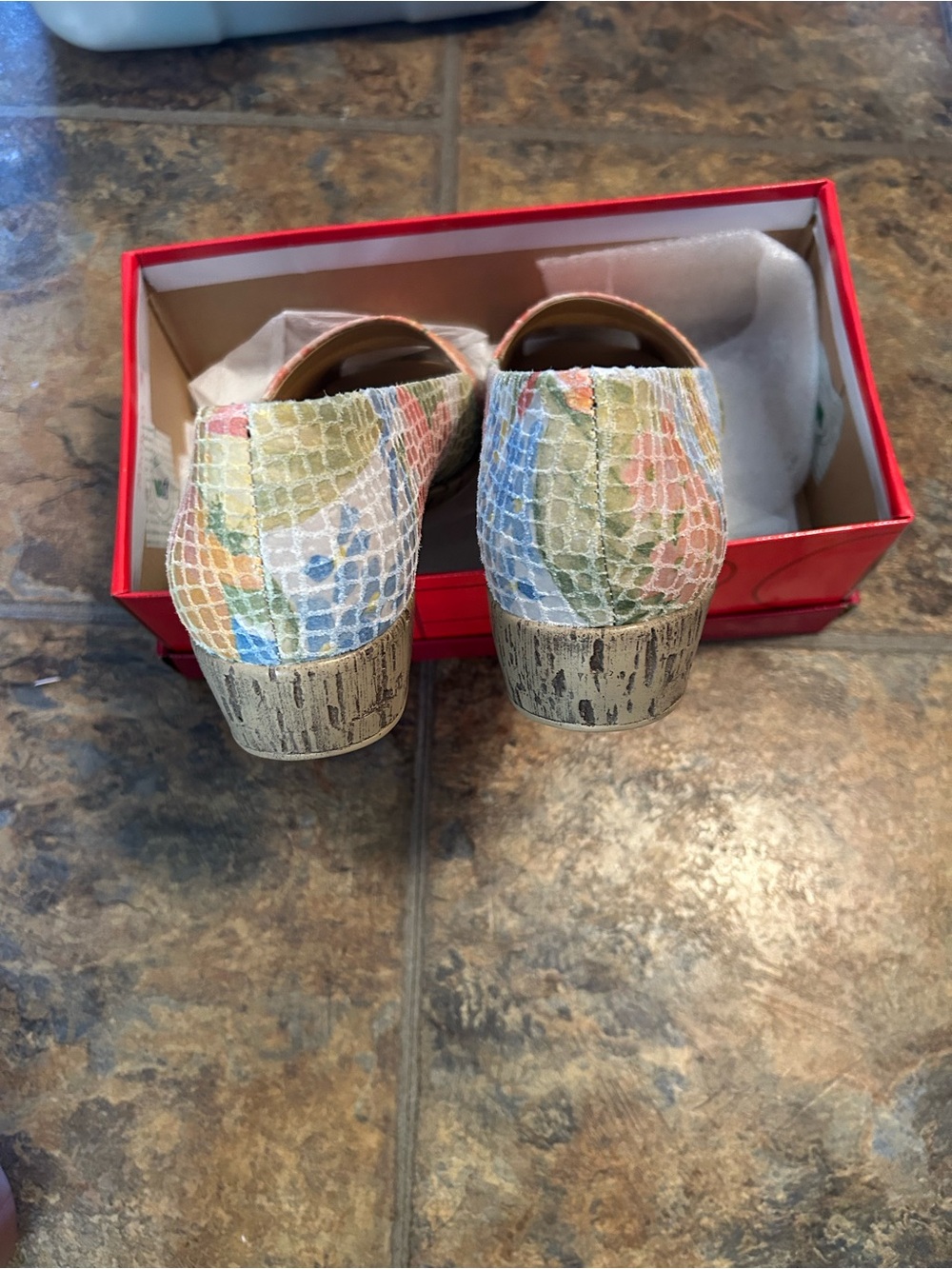AEROSOLES Multicolor Croc-Embossed Wedge Heels